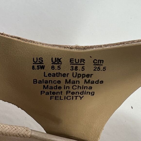 Naturalizer Felicity Nude Tan Leather Tie Up Sandals 8.5W Gladiator - Picture 10 of 11